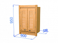 Шкаф настенный с 2-мя дверцами на 60 "Хлоя КХ 10"