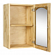 Шкаф настенный (300 мм) «Викинг GL» (дверь стекло) №19 сосна с эффектом искусственного старения Массив сосны