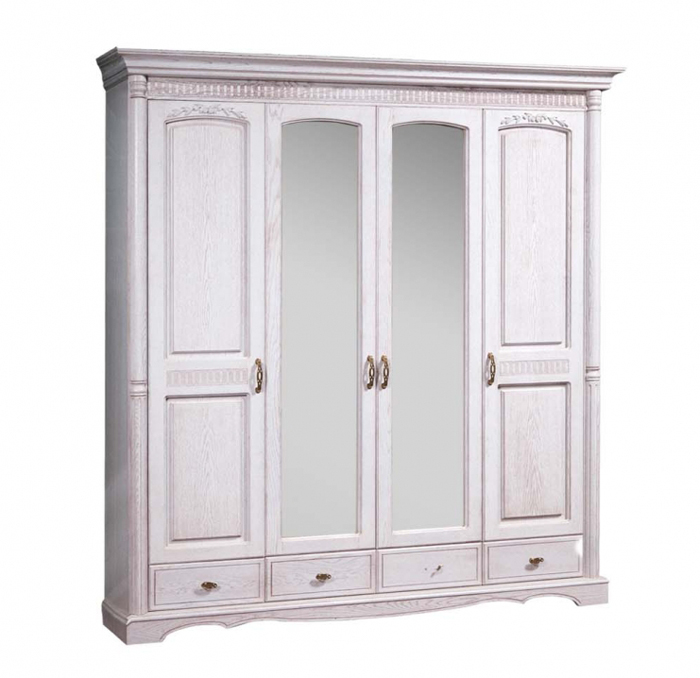 Шкаф для одежды 4-х дверный Паола с зеркалом БМ-2164
