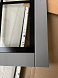 Шкаф для посуды 1113СТЧ стеклянная и глухая двери серый 7046/антик Массив сосны