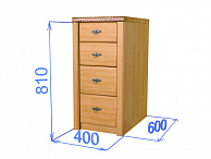 Шкаф-стол с 4-мя ящиками "Хлоя КХ 03"