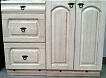 Шкаф-стол с 2-мя дверями (900 мм) «Викинг GL» №17 сосна с эффектом искусственного старения Массив сосны