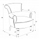 Кресло Перфетто art. M11-B-0389 Микровельвет/массив бука
