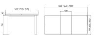 Стол раскладной "Модерн-3" 1200(1600)х700 Массив дуба Цвет дуба (прозрачный лак) 120/160х75х70