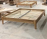 Кровать Lugo modern (RO193) из массива дуба  200*200 Сращенный дуб натуральный 01 200*200 208х38х219