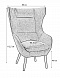 Кресло Сканди-2 Грей Ткань/Массив бука  80х112,5х86,5 как на фото