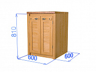 Шкаф-стол с 2-мя дверцами на 60 "Хлоя КХ 05"
