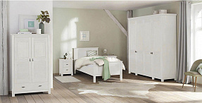 Набор мебели для спальни Рауна 1 (90х200) Белый воск