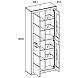 Шкаф-витрина 1V1D OSKAR Дуб санремо ЛДСП