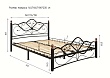 Кровать металлическая  “Венера 2” 140x200 Металл  Чёрный ножки-02/чёрные