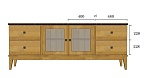 Тумба ТВ Бон Вояж 180 (ФА) Массив сосны Антик №24/ колониал