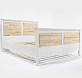 Кровать  160*200 Бореалис (Borealis) с изножьем Массив березы Эмаль белая/бесцветный лак 170х119х210
