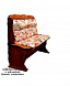 Прямой диван Шерлок с резьбой 60х100 темная палитра Массив сосны
