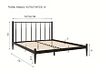 Кровать металлическая  "Бриз" 180x200 Металл  Чёрный