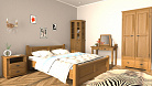 Кровать "Хлоя" (90х200) массив сосны светлый дуб 90*200