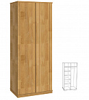 Шкаф двухдверный Паола (высота 210)