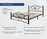 Кровать металлическая  “Венера 2” 140x200 Металл  Чёрный ножки-02/чёрные
