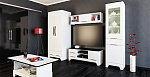 Набор мебели для гостиной Верона 3 МДФ/ЛДСП Белый глянец/Черный глянец