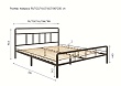 Кровать металлическая  “Леон” 160x200 Металл  Чёрный