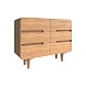 Комод  Amandi 4  сращенный дуб масло бейц 107,4х79,7х40