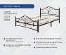 Кровать металлическая  “Фортуна 2” 160x200 Металл  Чёрный ножки-02/чёрные