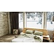 Кровать  Amandi  200*200 без чехла с полками изголовье 2700 сращенный дуб масло бейц 305х85,5х215,5