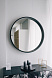 Зеркало круглое (500) ICON’S Белая основа/Белый(цоколь,ножки,карниз) МДФ+Шпон Дуба,Стекло