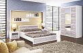 Кровать 160 OLIVIA Вудлайн крем/дуб анкона ЛДСП/МДФ
