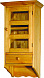 Настенный шкаф ПЛ 14 (400x930x316) правый массив сосны сосна с эффектом исскуственного старение