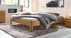 Кровать Lugo modern (RO193) из массива дуба  200*200 Сращенный дуб натуральный 01 200*200 208х38х219