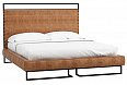 Кровать (160х200) Loft Грейс Браун как на фото  Металл/ЛДСП/Эко кожа 160х200