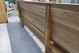 Кровать  Amandi  140*200 без чехла с полками изголовье 2100 сращенный дуб масло бейц 245х85,5х215,5