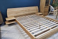 Кровать  Amandi  180*200 без чехла с полками изголовье 2500 сращенный дуб масло бейц 285х85,5х215,5