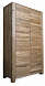 Шкаф 2-х дверный Riva цвет Тик массив дуба шашельный масло тик