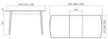 Стол раскладной "Модерн-1" 1200(1600)х700 Массив дуба Цвет дуба (прозрачный лак) 120/160х75х70