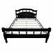 Кровать Хельга 1 90х200  массив сосны темная палитра