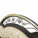 Кровать Элизабет-2 с кованым декором полутороспальные 140х200  массив сосны темная палитра