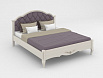 Кровать Флоренция с каретной стяжкой (180х200) Бук/МДФ М-11 белый