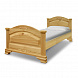 Кровать Акатава с резьбой 90х200  массив сосны темная палитра