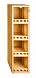 Шкаф настенный Классик балюстрада Н-16 (200) сосна с эффектом искусственного старения Массив сосны
