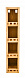 Шкаф настенный Классик балюстрада Н-16 (150) сосна с эффектом искусственного старения Массив сосны