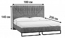 Кровать (160х200) Loft Alberta Браун как на фото  Металл/ЛДСП/Эко кожа 160х200