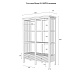 Стеллаж Вояж-02-160-Р/Я Белый лак  + антик №24 Массив сосны Белый лак  + антик №24