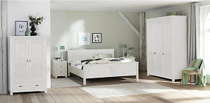 Набор мебели для спальни Рауна 1 (160х200) Белый воск