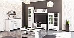 Набор мебели для гостиной Верона 2 МДФ/ЛДСП Белый глянец/Черный глянец